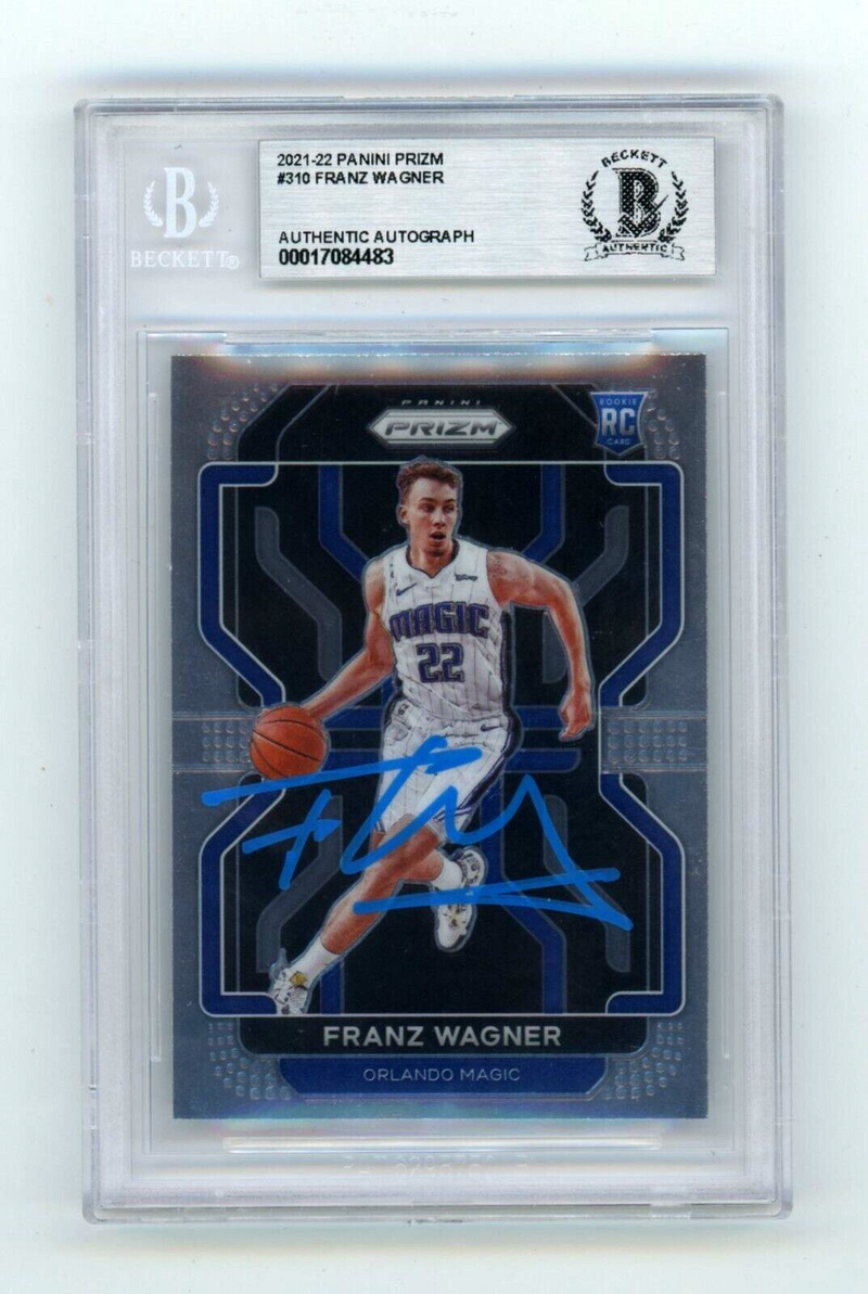 Franz Wagner 2021-22 Panini Prizm #310 Rookie RC Signed Beckett BAS BGS Auto