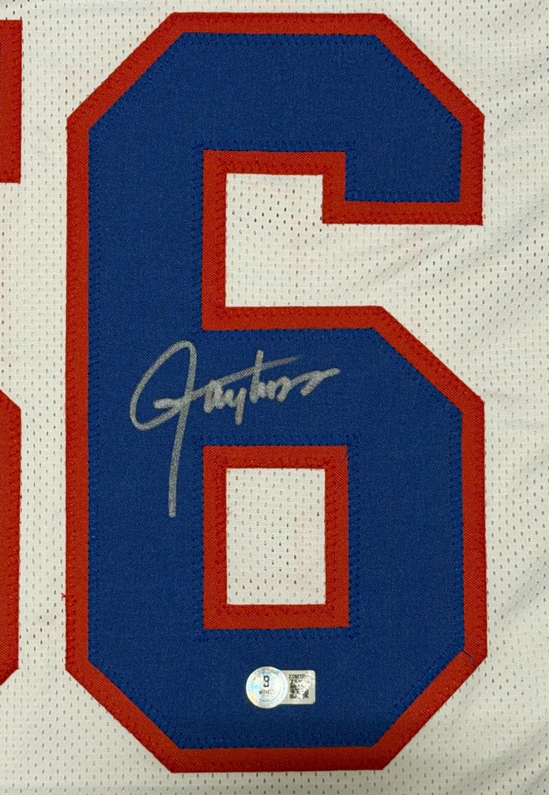 Lawrence Taylor Signed New York Giants Custom Jersey Beckett Witness BAS COA