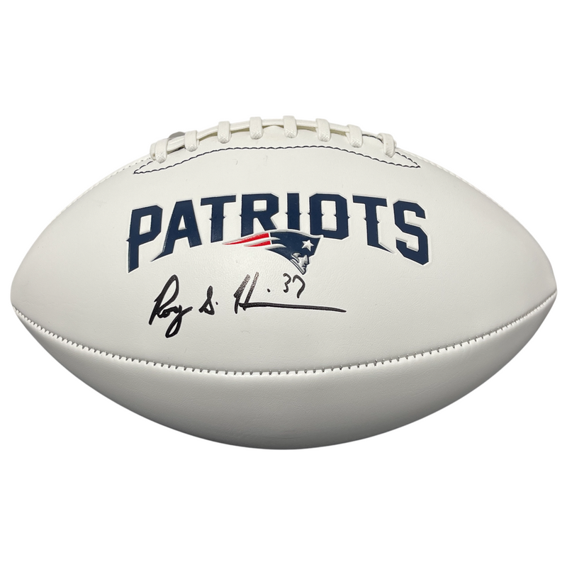 Rodney Harrison Signed New England Patriots White Football Beckett Wit BAS COA