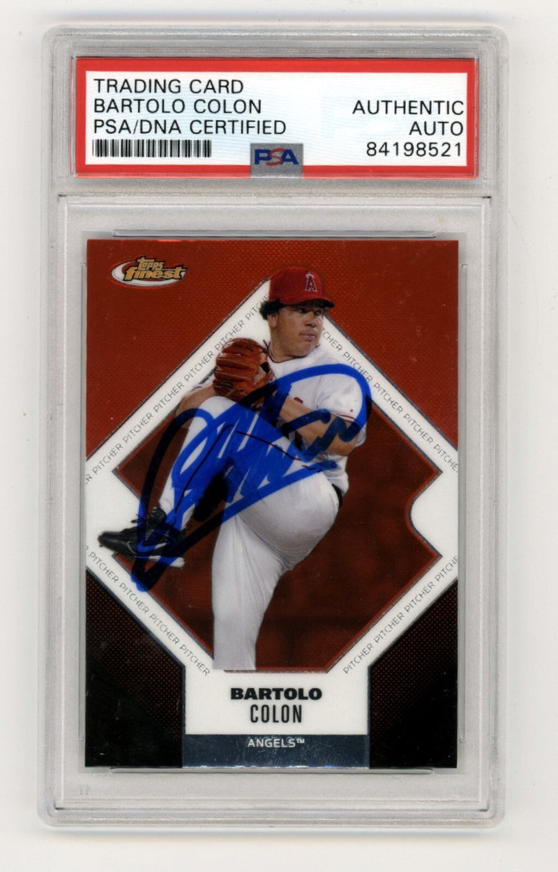 Bartolo Colon 2006 Topps Finest #60 Signed PSA Authentic Auto Angels