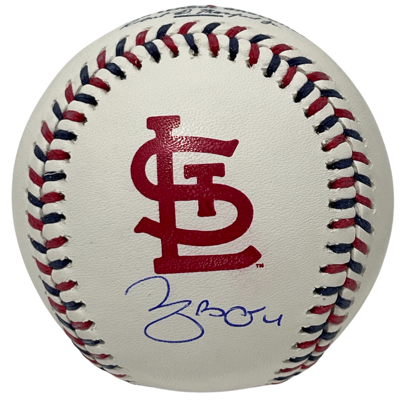 Yadier Molina Signed Cardinals Logo ROMLB Baseball Beckett WITNESS BAS COA
