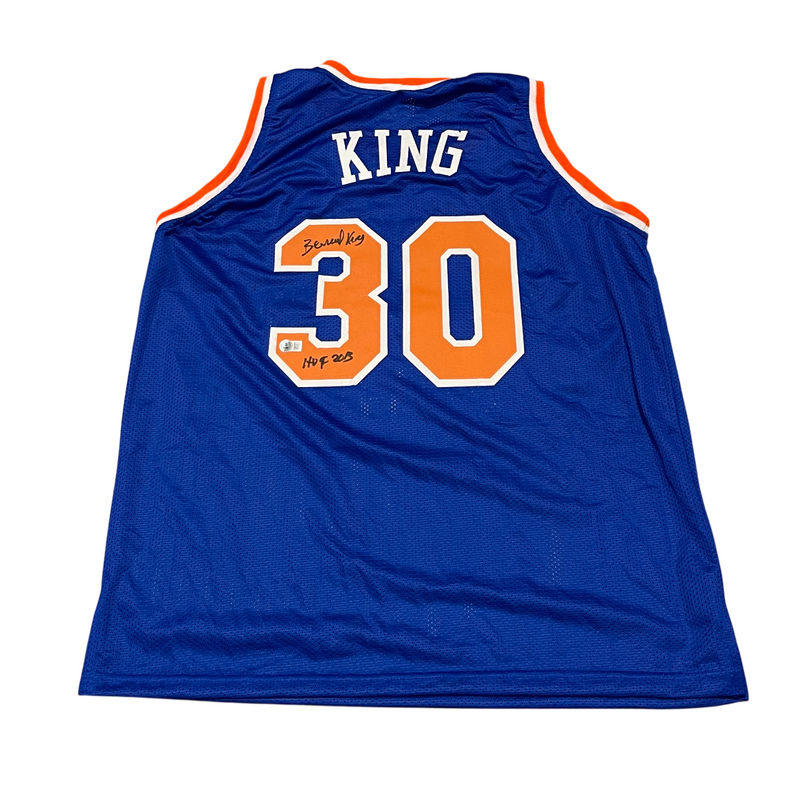 Bernard King Signed New York Knicks Custom Jersey w/ HOF 2013 Beckett W BAS COA
