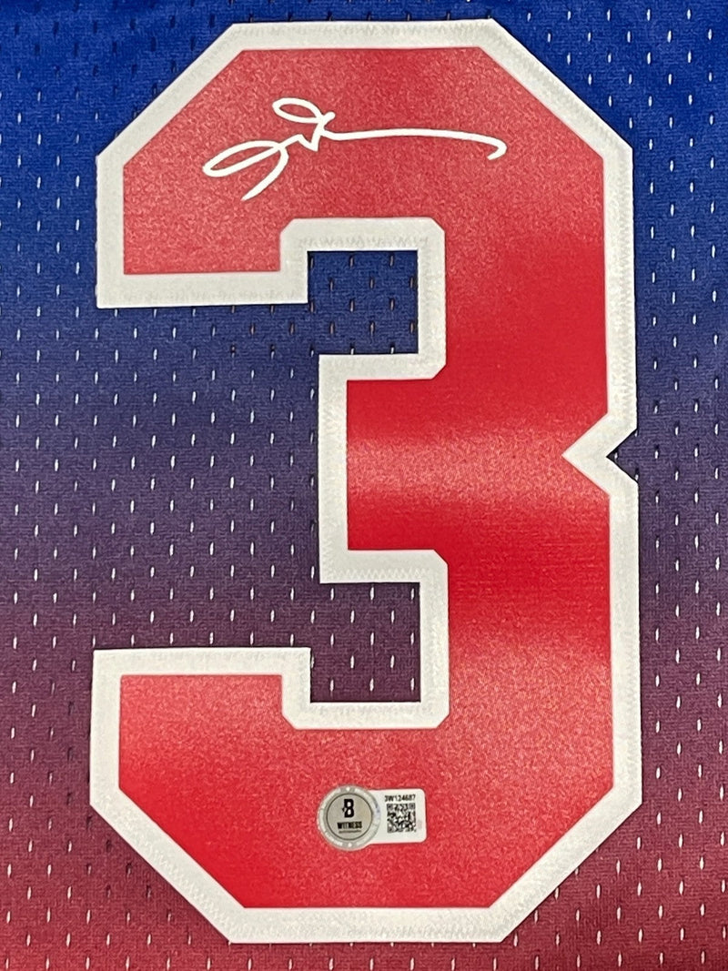 Allen Iverson Signed 76ers Mitchell & Ness Fadeaway Jersey Beckett BAS COA