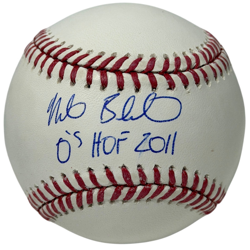 Mike Bordick Signed Autographed ROMLB Baseball w/ O's HOF 2011 JSA Witness COA