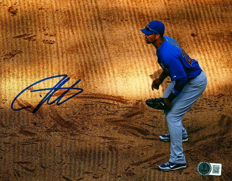 Derrek Lee Signed Chicago Cubs 8x10 Photo Beckett Witness BAS COA #3