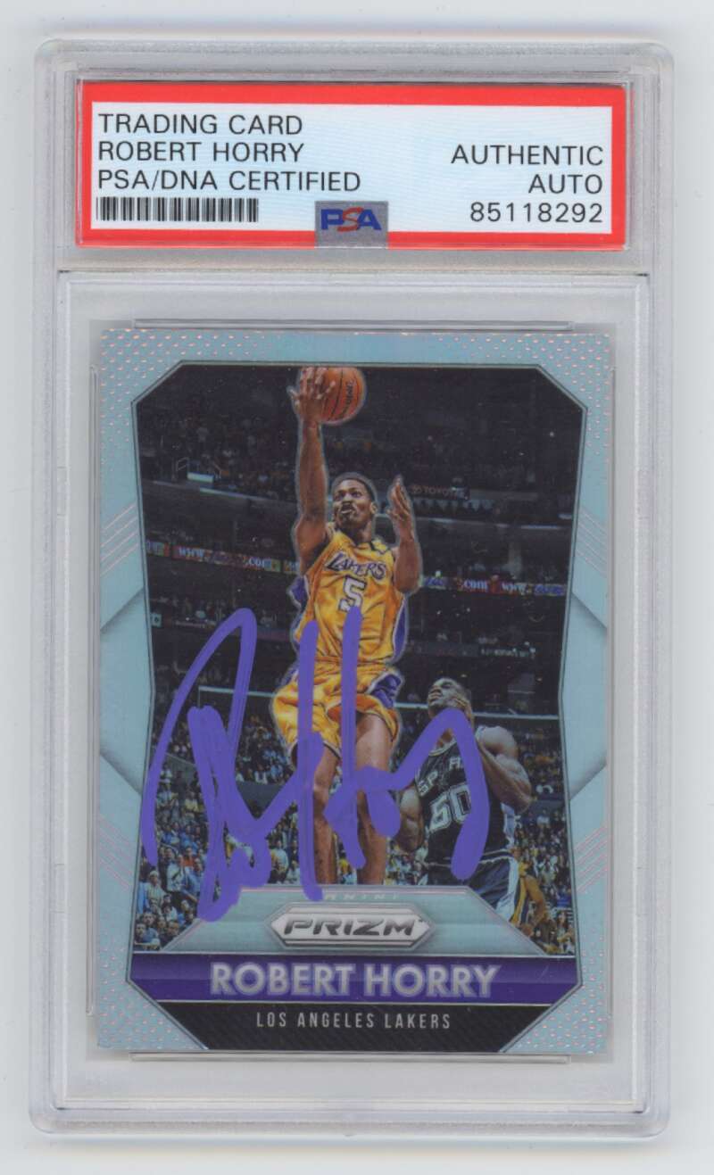 Robert Horry 2015-16 Panini Prizm #256 Silver Signed Auto PSA DNA Authentic