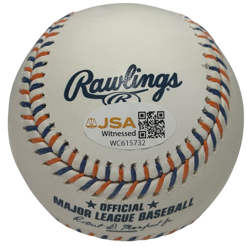 Bobby Valentine Signed New York Mets Logo Baseball w/ 2x Insc JSA Witness COA