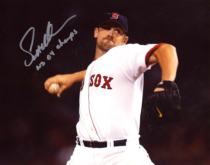 Scott Williamson Signed Boston Red Sox 8x10 Photo w/ WS 04 Champs LSCM COA