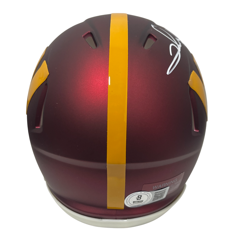 Clinton Portis Signed Washington Speed Mini Helmet Beckett Witness BAS COA