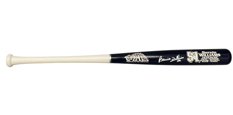 Bernie Williams Signed Cooperstown Baseball Bat Beckett Witness BAS COA