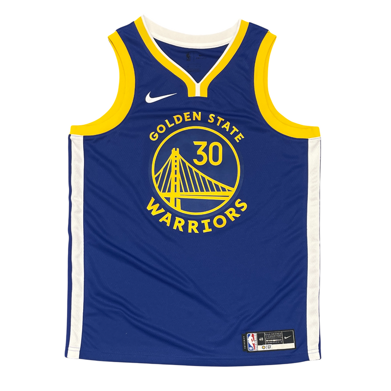 Stephen Curry Signed GS Warriors Nike Swingman Blue Jersey Upper Deck UDA COA