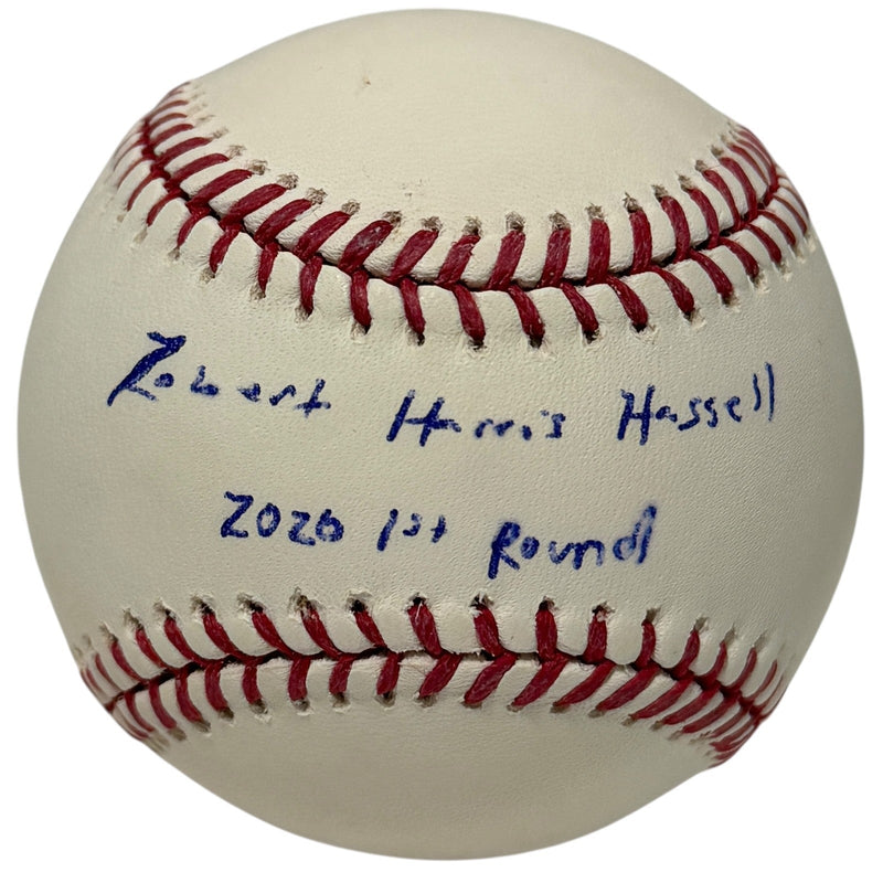 Robert Hassell Signed Full Name ROMLB Baseball w/ 2020 1st Round Insc. JSA COA
