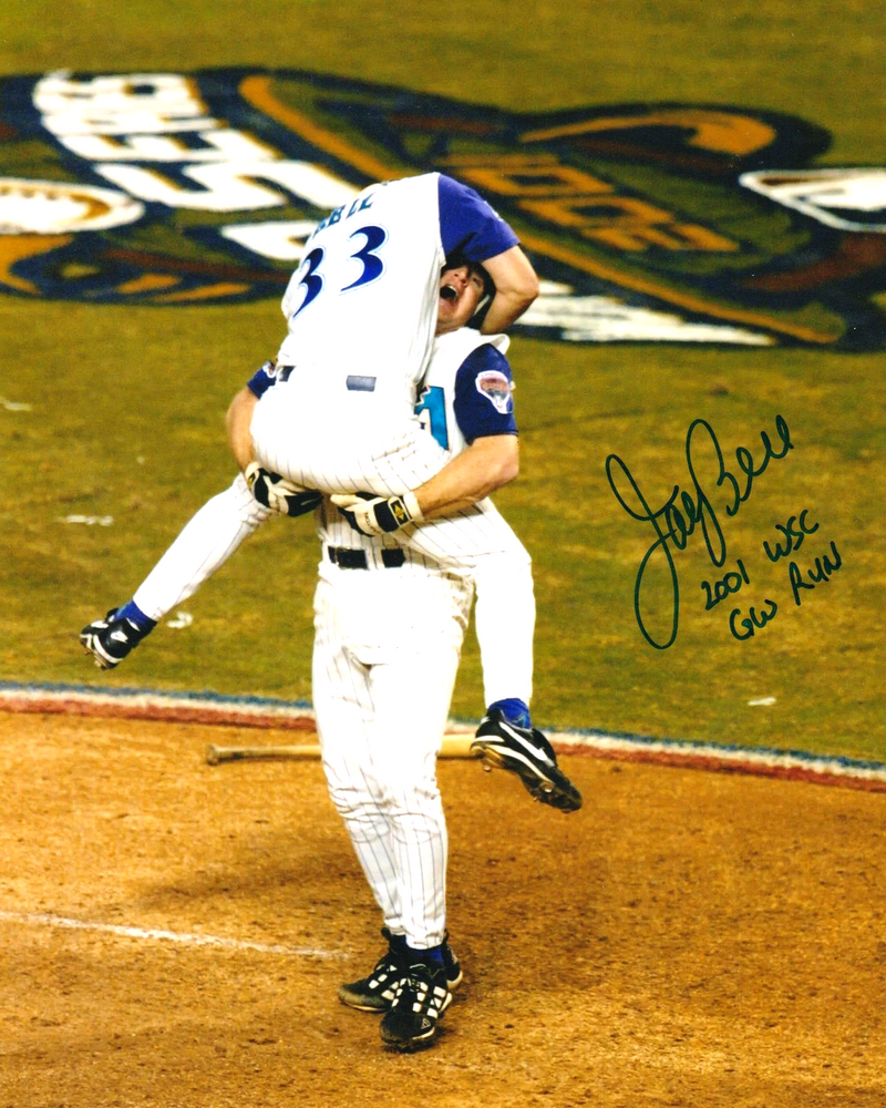 Jay Bell Signed Arizona Diamondbacks 8x10 Photo w/ 2001 WSC GW Run LSCM COA