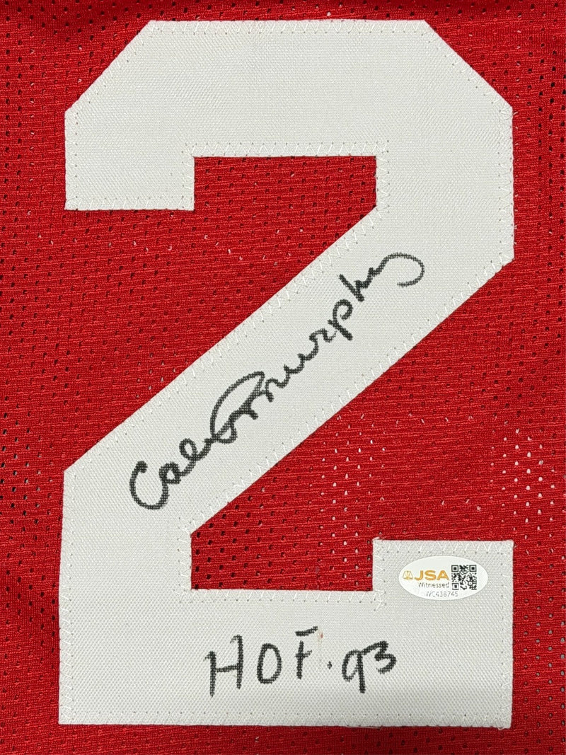 Calvin Murphy Signed Houston Rockets Custom Jersey w/ HOF 93 JSA Witness COA
