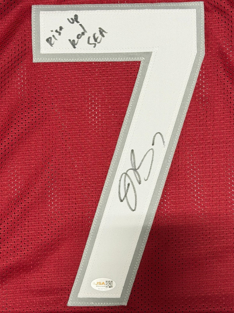 Jacoby Brissett Signed Cardinals Custom Jersey w/ Rise Up Red Sea JSA Wit COA