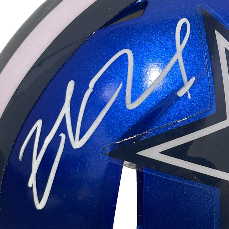 Zack Martin Signed Dallas Cowboys Flash Mini Helmet Beckett Witness BAS COA