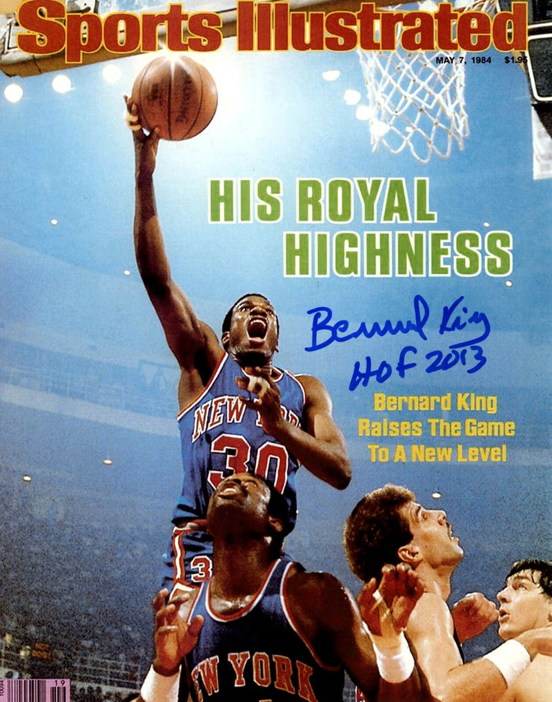 Bernard King Signed New York Knicks 8x10 SI Photo w/ HOF 2013 LSCM COA #11