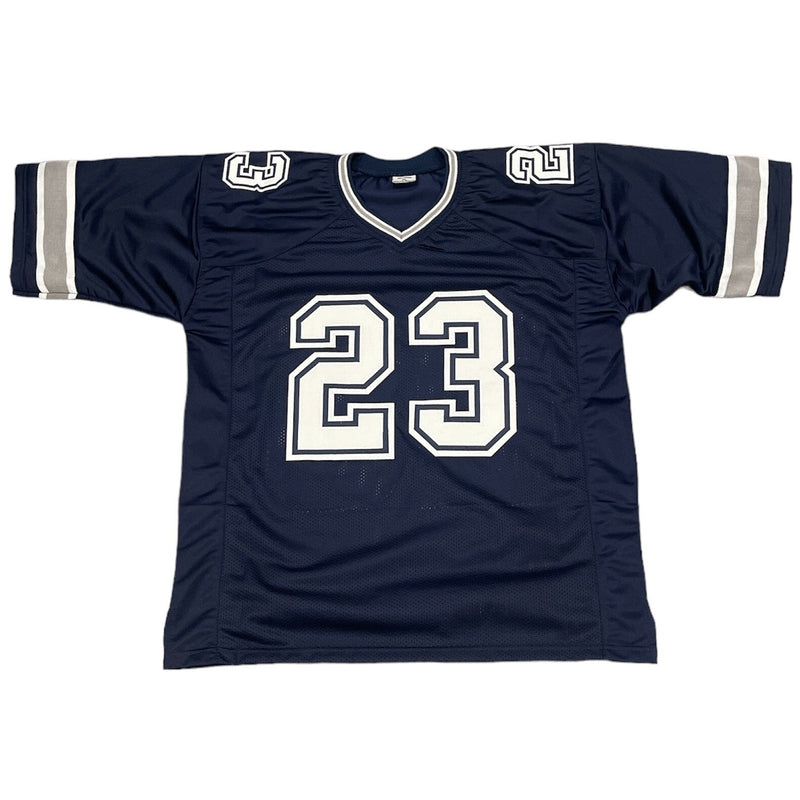 Rico Dowdle Signed Dallas Cowboys Custom Jersey Beckett Witness BAS COA