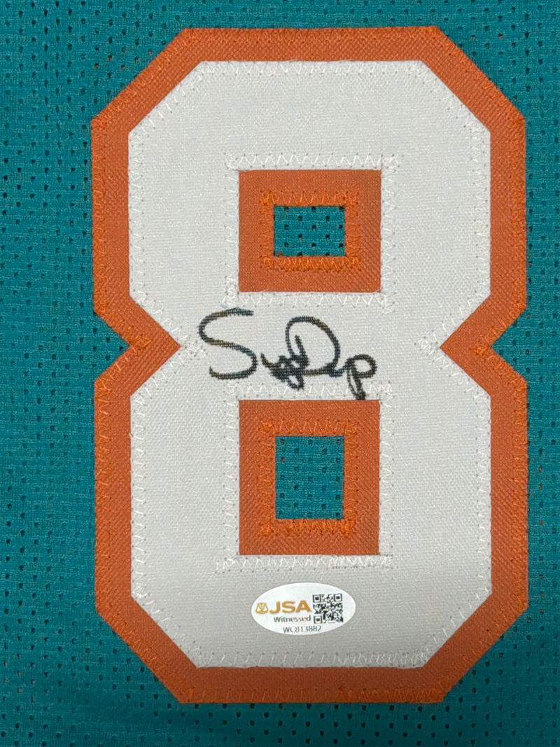 Mark Clayton & Mark Duper Signed Marks Brothers Dolphins Custom Jersey JSA W COA