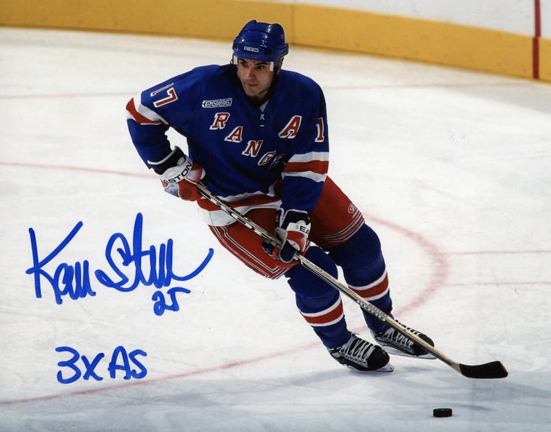 Kevin Stevens Signed Autographed NY Rangers 8x10 Photo w/ 3x AS LSCM COA #1