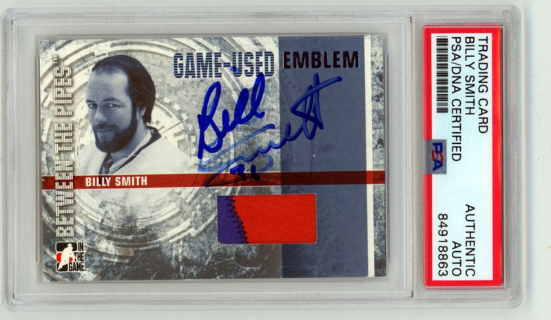 Billy Smith 2007-08 ITG Between the Pipes #GUE-12 Signed Patch Auto PSA Auto