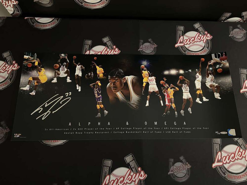 Shaquille O'Neal Shaq Signed Auto 36x15 Photo "Alpha & Omega" 29/75 UDA COA LSU