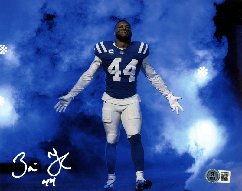 Zaire Franklin Signed Indianapolis Colts 8x10 Photo Becket Witness BAS COA
