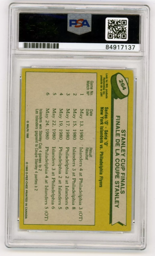 Billy Smith 1980-81 O-Pee-Chee OPC #264 SC Finals Signed PSA Authentic Auto HOF