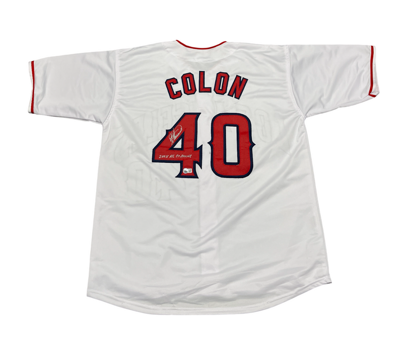 Bartolo Colon Signed Angels Custom Jersey 2005 AL CY Young Beckett Wit BAS COA