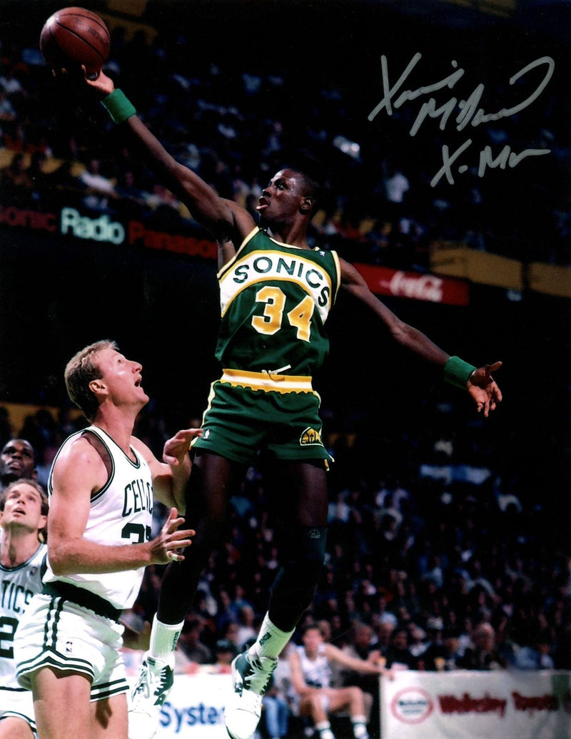 Xavier McDaniel Signed Seattle Supersonics 8x10 Photo w/ X-Man LSCM COA #2
