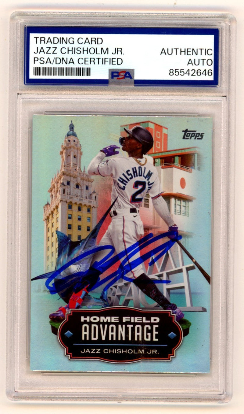 Jazz Chisholm 2023 Topps Signed Home Field Advantage PSA Authentic Auto Yankees