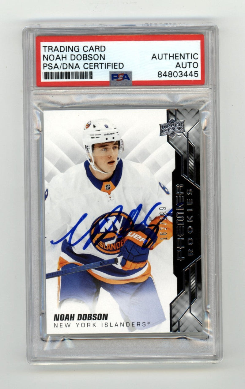 Noah Dobson 2019-20 Upper Deck Premier Rookie RC #/299 Signed PSA Auto