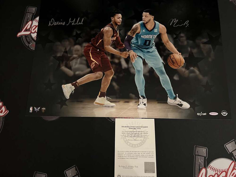 Darius Garland & Miles Bridges Signed 24x16 Photo Rising Stars /100 UDA COA