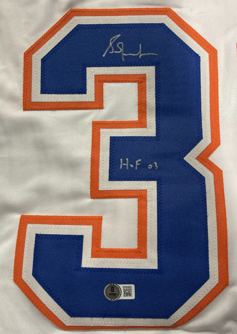 Grant Fuhr Signed Edmonton Oilers Custom Jersey w/ HOF 03 Beckett W BAS COA