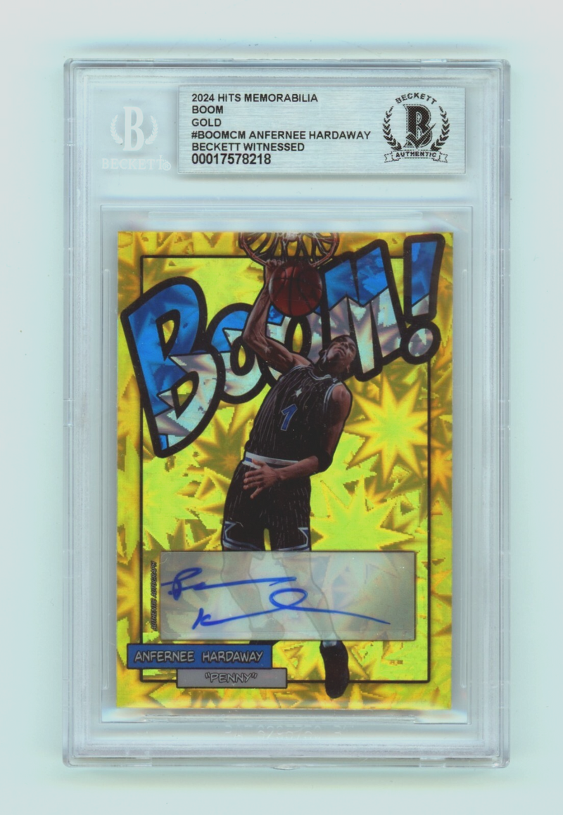 Anfernee Hardaway 2024 Hits Memorabilia BOOM Gold /10 Signed BGS BAS Auto