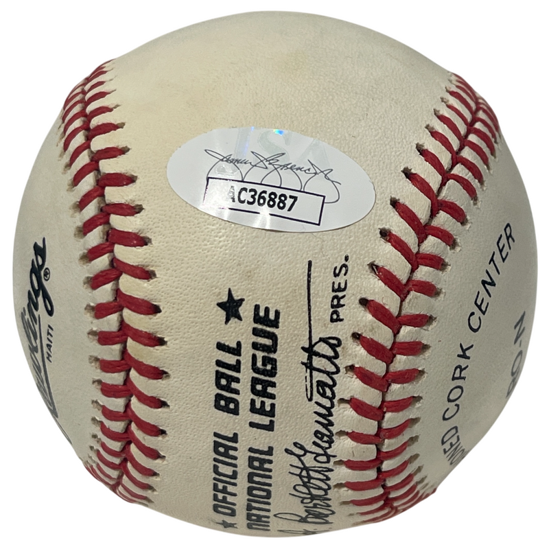 Fernando Valenzuela Signed Rawlings National League Baseball Dodgers JSA COA A