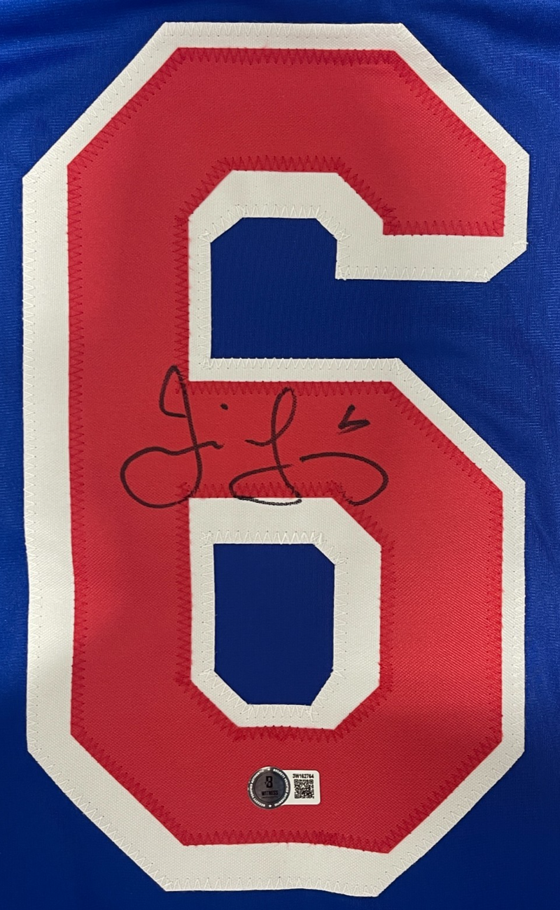 Jaromir Jagr Signed New York Rangers Custom Jersey Beckett Witness BAS COA