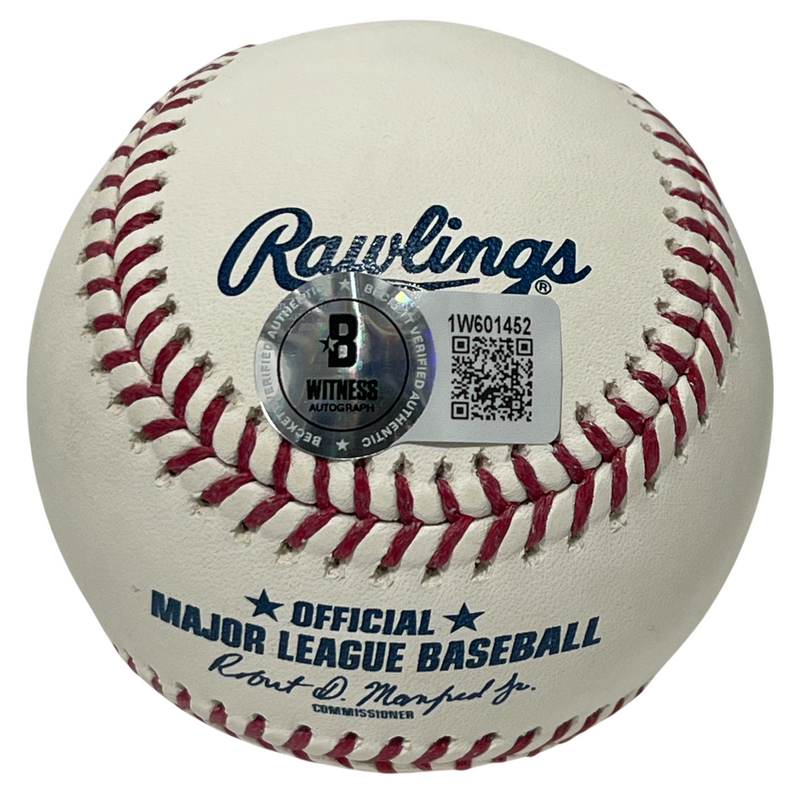 Dave Concepcion Signed Rawlings ROMLB Baseball w/ 3 Ins Beckett Witness BAS COA