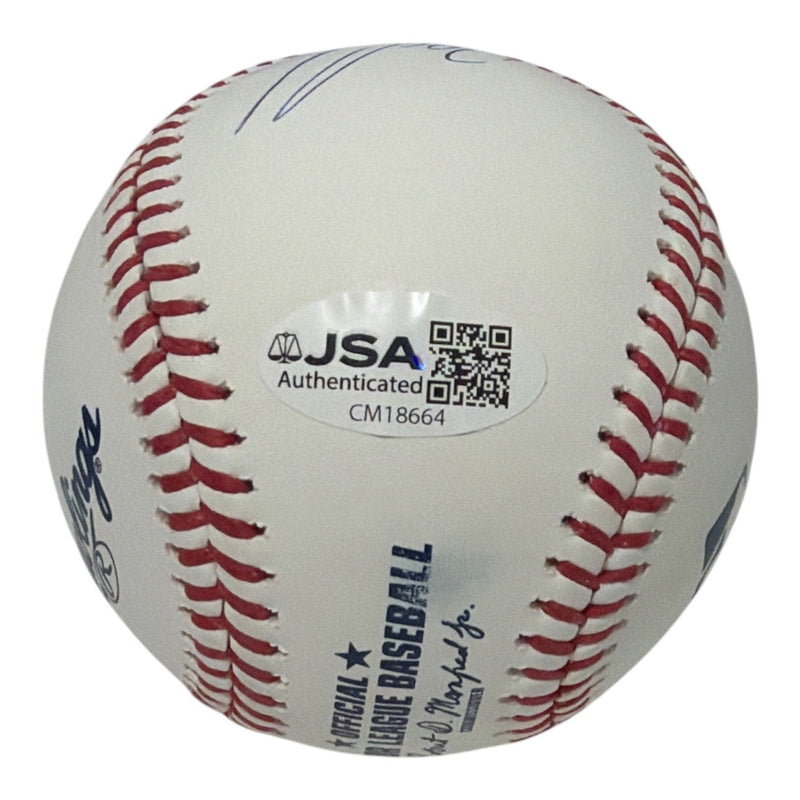 Doc Gooden Darryl Strawberry Dual Signed ROMLB Baseball w/ 86 WS Champs JSA COA