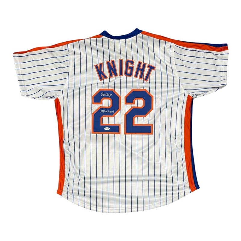 Ray Knight Signed New York Mets Custom Jersey w/ 1986 WS MVP JSA COA