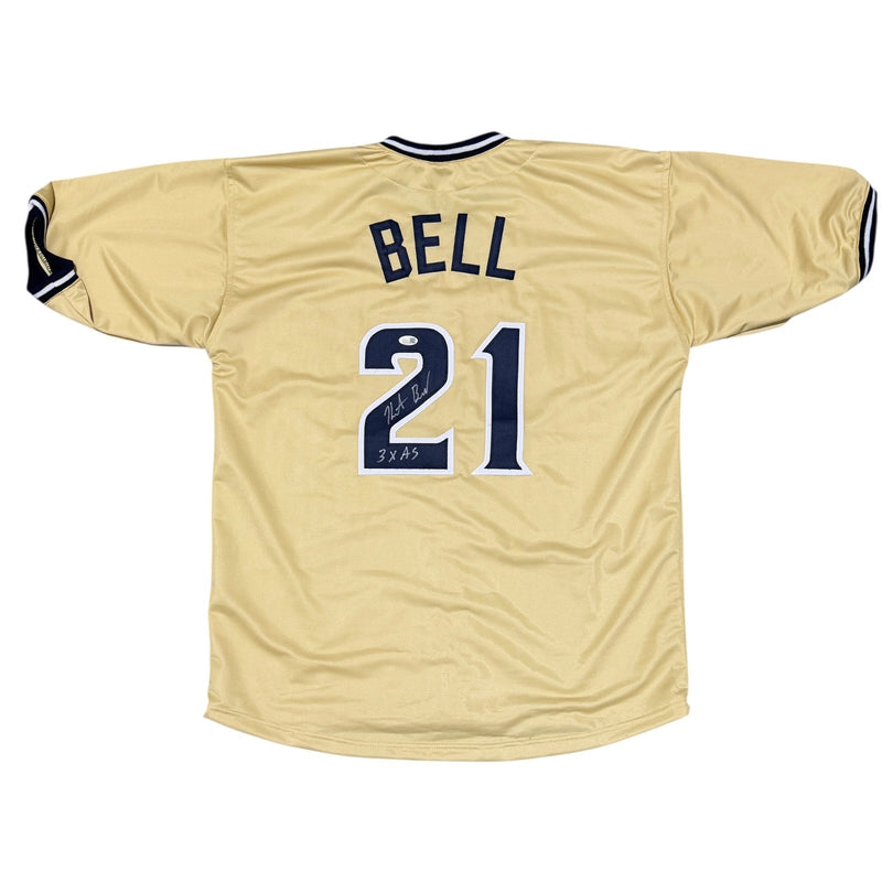 Heath Bell Signed San Diego Padres Custom Jersey w/ 3x AS JSA Witness COA
