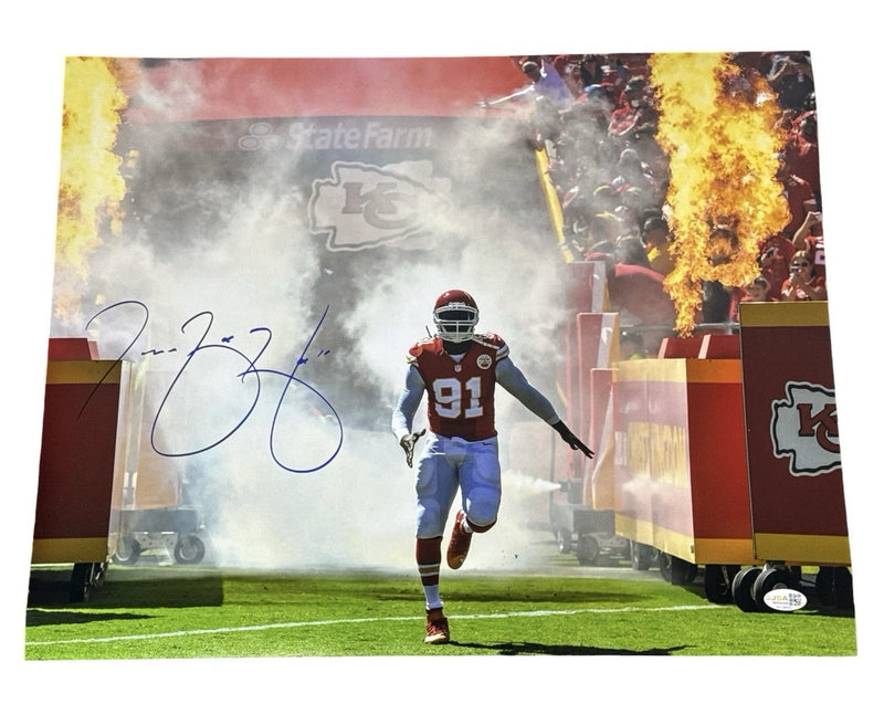 Tamba Hali Signed Autographed Kansas City Chiefs 16x20 Photo JSA Witness COA