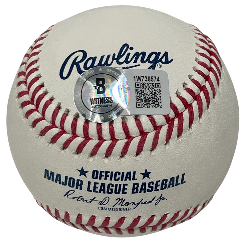 Devon White Signed Rawlings ROMLB Baseball w/ 3 WS Champs Beckett Wit BAS COA