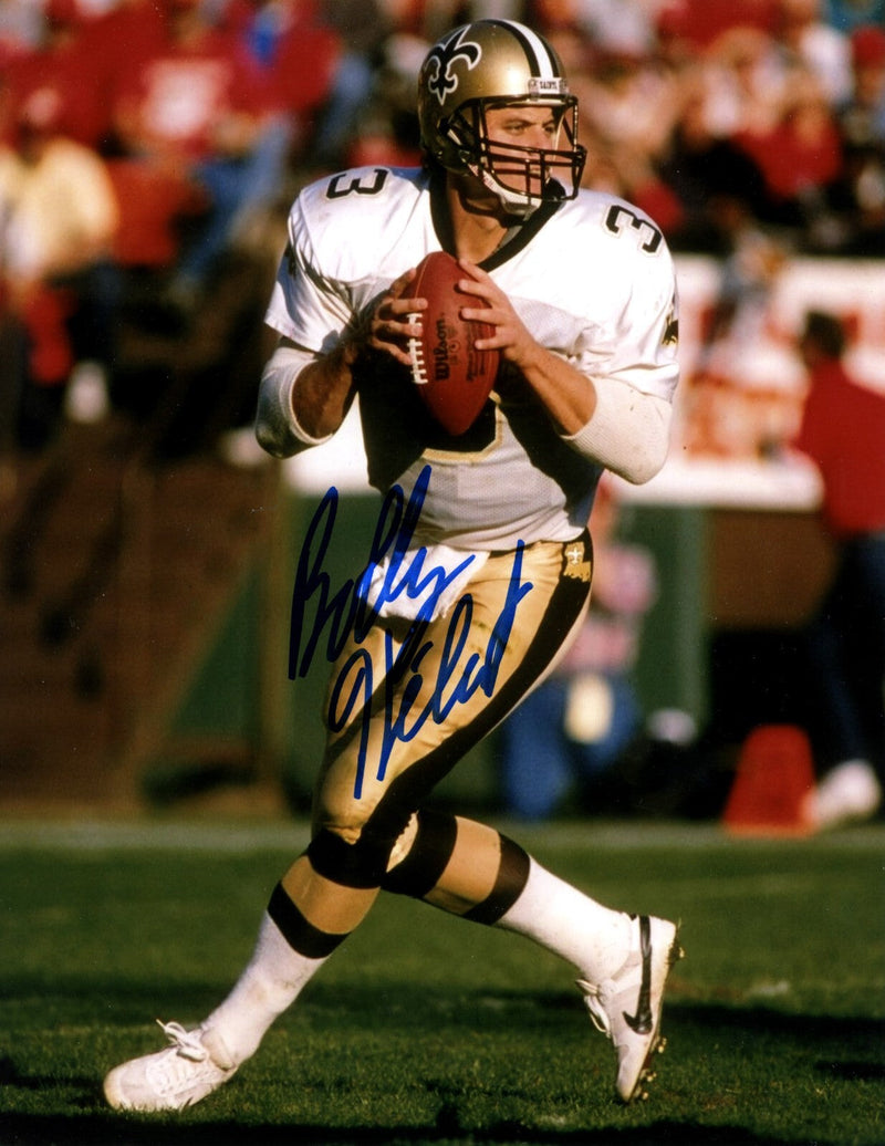 Bobby Hebert Signed Autographed New Orleans Saints 8x10 Photo LSCM COA