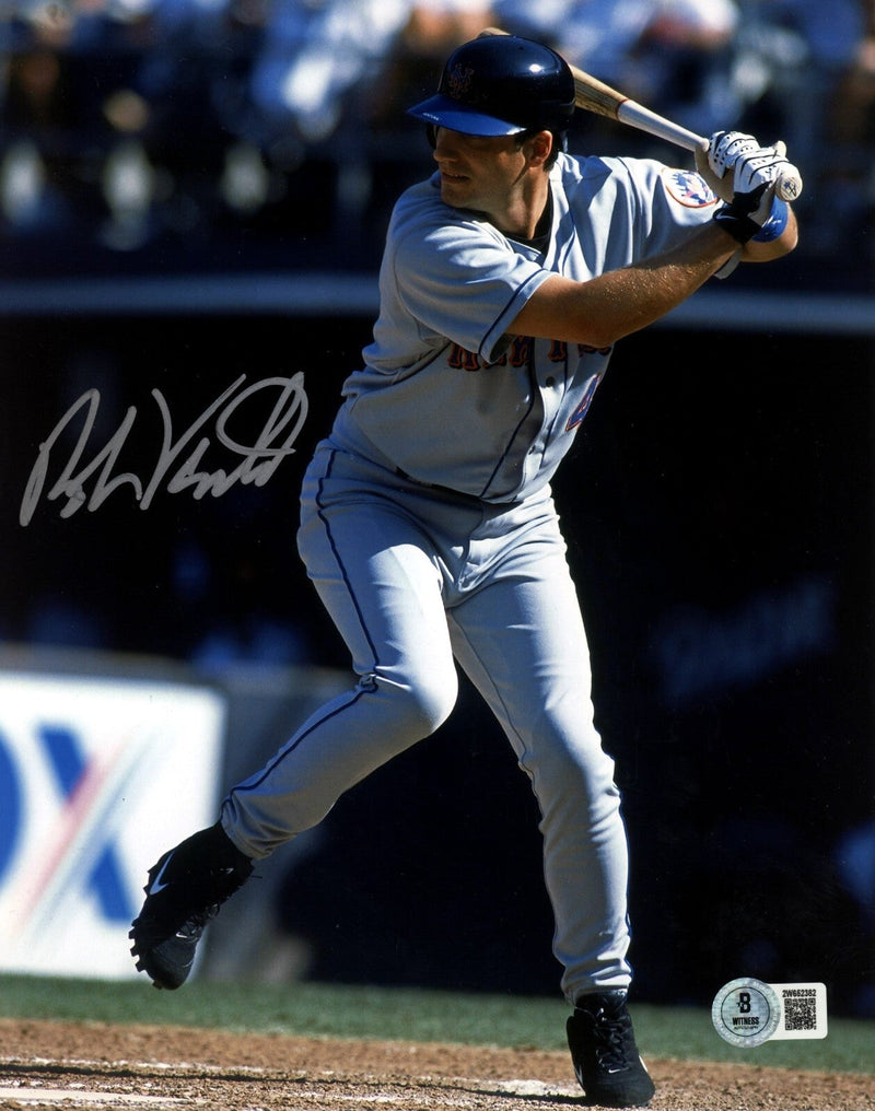 Robin Ventura Signed New York Mets 8x10 Photo Beckett Witness BAS COA