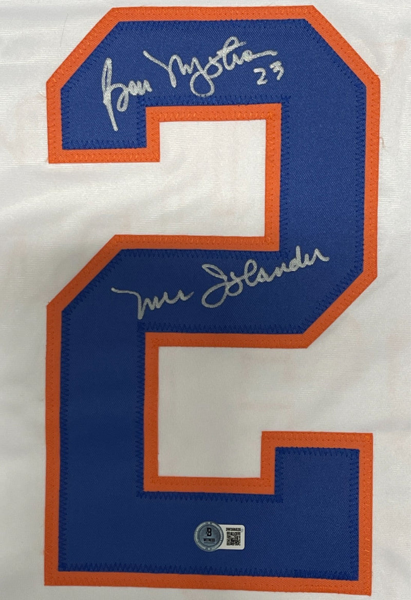 Bob Nystrom Signed Islanders Custom Jersey w/ Mr Islander Beckett W BAS COA
