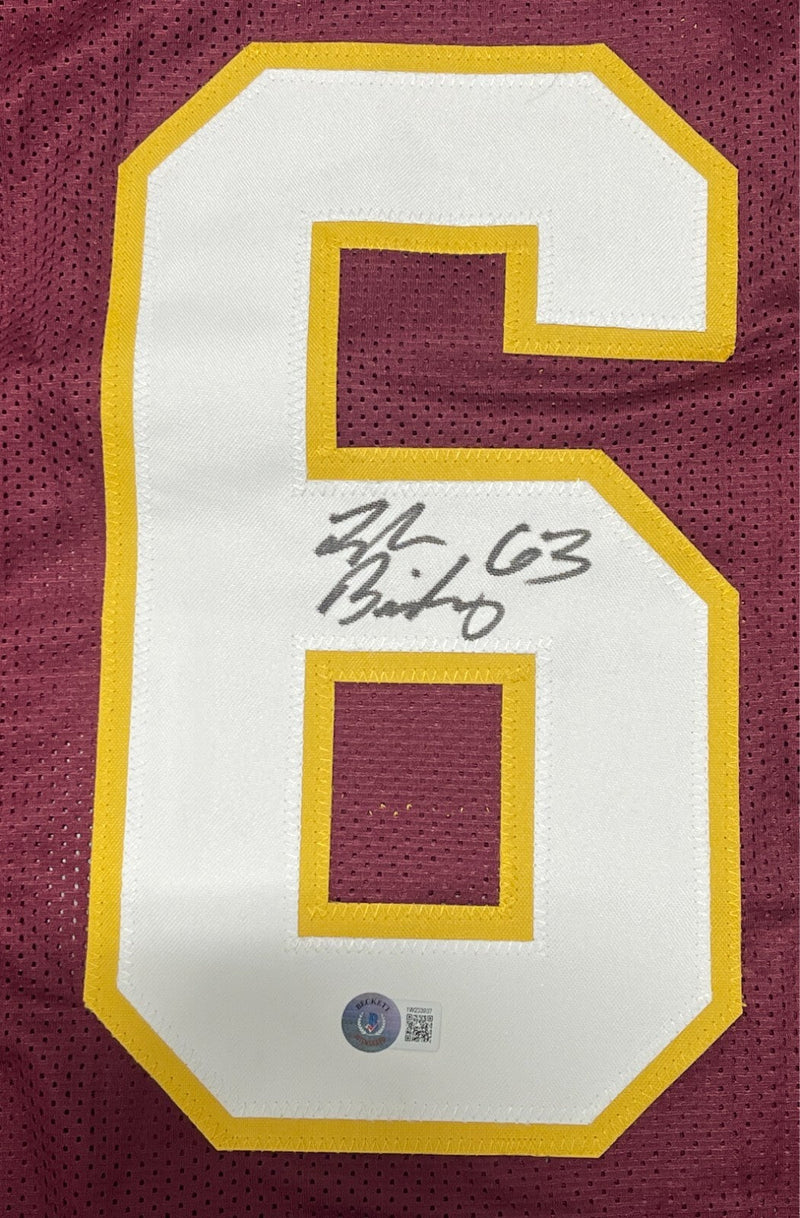 Tyler Biadasz Signed Washington Custom Jersey Beckett Witness BAS COA