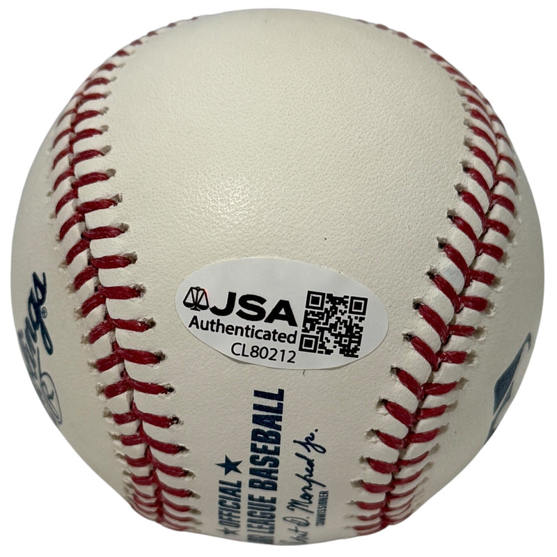 Giancarlo Stanton Signed Autographed ROMLB Baseball w/ 2017 MVP JSA COA Yankees