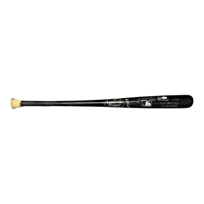 Gary Sheffield Signed Game Used Louisville Slugger Black Bat JSA COA Dodgers B