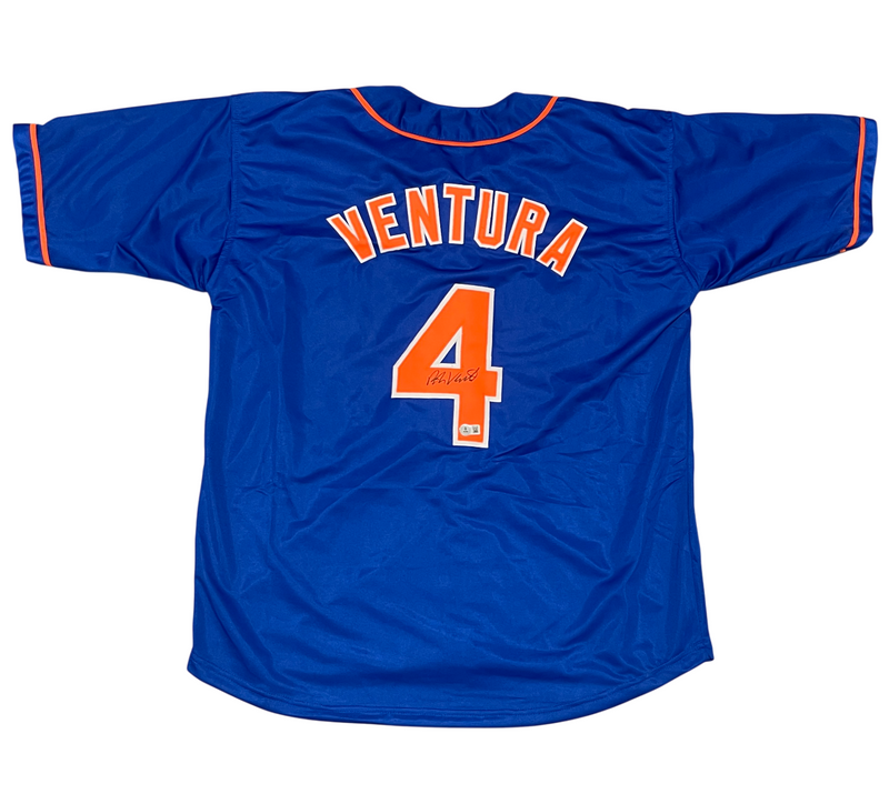 Robin Ventura Signed New York Mets Custom Jersey Beckett Witness BAS COA